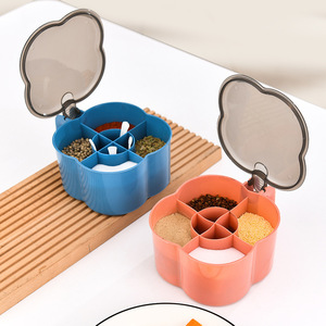 Boîte de rangement polyvalente pour sel et assaisonnements, pot à épices en plastique, support à épices pour placard – Fournitures de cuisine - Product Image 1