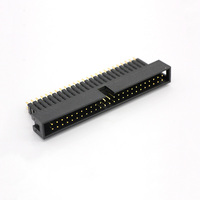 Conector IDC de doble fila con paso de 2.54mm, 10P/20P, cabezal hembra recto con pines largos, tipo Box Header para PCB, 1000V 3A