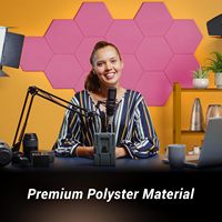18 Panneaux Acoustiques Hexagonaux Panneaux Insonorisants Haute Densité pour Murs Design Moderne Salon & Chambre à Coucher