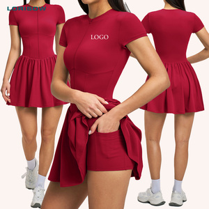 LORISOW Vêtement de sport pour femme, maillot avec poche pour short, séchage rapide, pour golf, yoga, course à pied, fitness, tennis - Product Image 1
