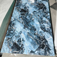 Panneau mural en PVC imitation marbre, surface mate moderne, écologique, léger, pour la rénovation des chambres d'hôtel