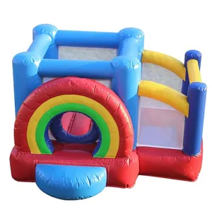 Indoor and Outdoor rainbow Inflatable Trampolines Boys and Girls Bouncy Houses Fun PVC Inflatable <strong>Castles</strong> for Sale at Low <strong>Prices</strong> - Product Image 2
