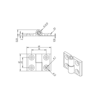 Fabricant chinois rohs 3209 3040mm 30*40mm 3040ML charnières de porte en aluminium à décoller à gauche pour la fabrication de machines 3040 4045