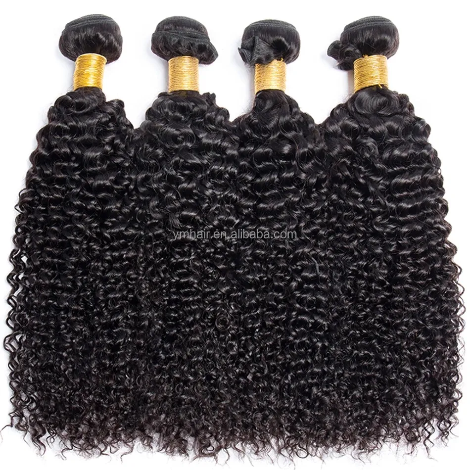 4A 4B 4C Raw Brazilian Hair Bundles Kinky Curly Human Hair Weave Wholesale full cuticle Virgin Hair Extensions For Women