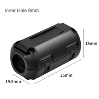 Perles et puces de Ferrite à pince à noyau de Ferrite de suppresseur EMI de haute qualité pour câble de Signal Suppression EM efficace