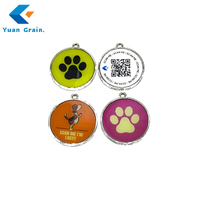 Chinesischer Hersteller 13,56MHz NFC ISO 14443A 30mm Metall-Ring RFID Wasserdichter Haustier-Tag mit Individuell Bedrucktem QR-Code für Hunde- und Katzentracking