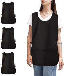 Delantal Personalizado Beckon <span class=keywords><strong>de</strong></span> Poliéster y Algodón, Delantal <span class=keywords><strong>de</strong></span> Trabajo con Lazos Laterales y 2 Bolsillos Profundos, Delantal Unisex para Cocina - Product Image 3