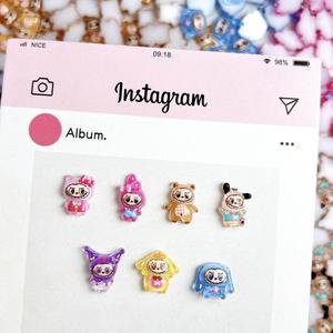 Dijes Decorativos de Resina Pintados a Mano con Diseño de Dibujos Animados Marinos, Adornos Pequeños para Uñas, Manualidades - Product Image 6