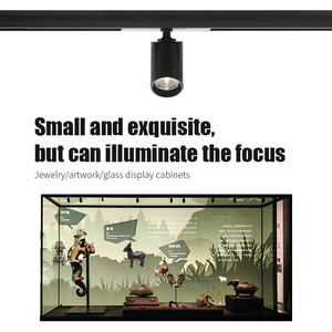 Mini 12V đường sắt Spotlight nhôm COB điện áp thấp từ theo dõi ánh sáng cho tủ đồ trang sức figurine hiển thị Bảo tàng cụ thể - Product Image 3