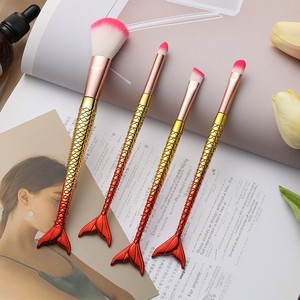 Juego <span class=keywords><strong>de</strong></span> 4 <span class=keywords><strong>Brochas</strong></span> <span class=keywords><strong>de</strong></span> <span class=keywords><strong>Maquillaje</strong></span> para Ojos con Forma <span class=keywords><strong>de</strong></span> <span class=keywords><strong>Cola</strong></span> <span class=keywords><strong>de</strong></span> <span class=keywords><strong>Sirena</strong></span>, <span class=keywords><strong>Brochas</strong></span> <span class=keywords><strong>de</strong></span> Precisión <span class=keywords><strong>de</strong></span> Pelo Sintético para Difuminar en Forma Plana - Product Image 4