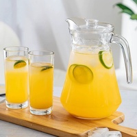 Théière en Verre Sans Plomb Créative avec Bec Canard, Grande Capacité, Pichet à Eau Froide Domestique, Poignée Moderne