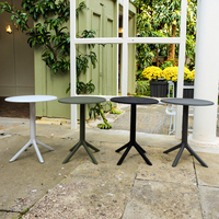 Vente en gros d'usine de table basse en polypropylène Table de style simple intérieure et extérieure Table à manger de restaurant barbecue en plein air