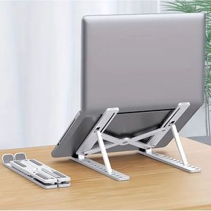 White Plastic Laptop Stand <b>Adjustable</b> <b>Height</b> For <b>Desk</b> Use - Product Image 2