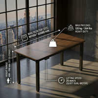 Escritorio Elevable Eléctrico de Alta Resistencia con Cuatro Patas, Ajustable en Altura, para Trabajar Sentado o De Pie, Escritorio Grande para Computadora, Ideal para Salas de Reuniones