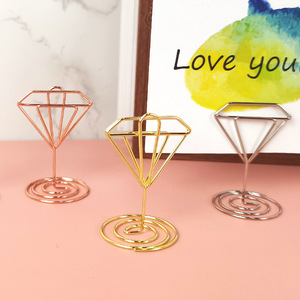 Porte-cartes de visite en forme de paon en métal, porte-notes d'amour, porte-méssages de bureau - Product Image 5