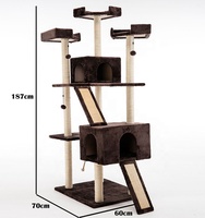 Grande tour d'escalade pour chat en bois, design moderne et luxueux, idéale pour chats de grande taille