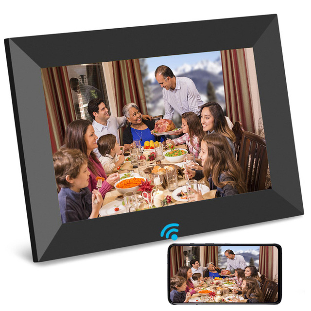 10.1 Inch Smart WiFi Android Digital Photo & Video Frame with IPS Touchscreen 32GB for Video Playback 1280x800 Resolution