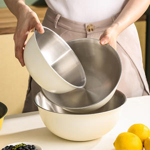 Ensemble de bols mélangeurs en acier inoxydable 304 pour salade, batteur à œufs, récipient à pâte, conteneur alimentaire, fouet pour fruits et légumes, ensemble de bols à salade pour la cuisine - Product Image 3