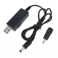Kabel pengisi daya USB ke DC 5.5/3.5 mm untuk modem router optik, meningkatkan tegangan dari 5V ke 9V 12V