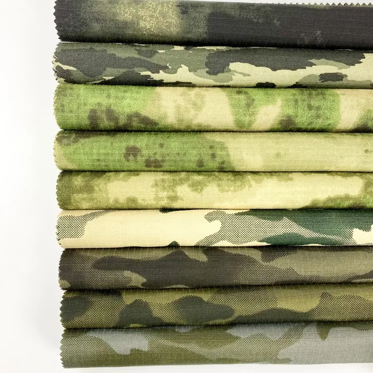 Саржа/Рипстоп/поплин, тканый водонепроницаемый полихлопоковый принт, рип-стоп камуфляжная ткань Рипстоп