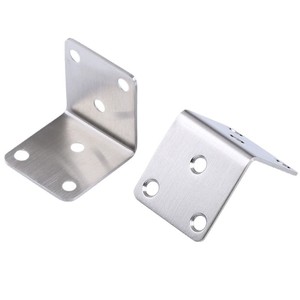 Stainless Steel Corner <b>Bracket</b> 90 Degree Right Angle Brushed Finish For Cabinet <b>Shelf</b> Support - Product Image 2