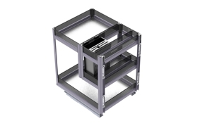Armoire de rangement d'angle de cuisine avec panier coulissant pour assaisonnements - Product Image 2