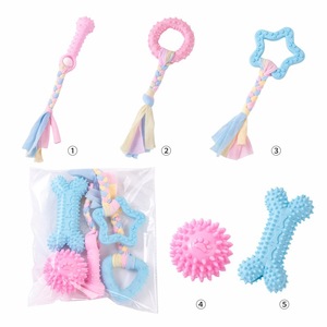 Jouets pour animaux de compagnie, corde en coton pour le nettoyage des dents, résistance à la morsure, soulage l'ennui, os pour chiot, jouet à mâcher interactif - Product Image 1