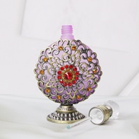 30ml Arabe Dubaï Style Breveté Fleurs Métal Bouteille De Parfum Huile Essentielle Rechargeable Givré Attar Bouteilles Sortie D'usine #30218