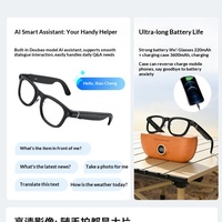 X01 800W Étui de charge magnétique à charge inversée avec affichage de puissance, lunettes intelligentes à commande tactile pour la photographie d'objets