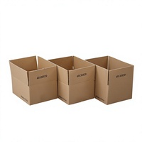 Grande boîte pliante en carton ondulé carré, résistante à l'eau, pour l'emballage logistique e-commerce FBA