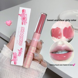 Sachino Green Time Double-Headed Lip Glaze Matte Velvet Dewy Mirror Moisturizing Nourishing Easy-to-Color Lip Gloss - Product Image 2