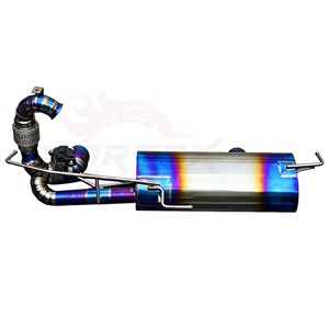 ท่อไอเสีย Vortex Titanium สำหรับ Smart W453 Fortwo Forfour 1.0 0.9T Valvetronic Catback สีฟ้าไหม้ ปลายท่อคู่ตรงกลาง - Product Image 1