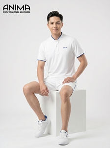 เสื้อโปโลผู้ชายผ้าโพลีเอสเตอร์ S.Cafe รีไซเคิล 100% แบบใหม่ สวมใส่สบาย แขนสั้น เหมาะสำหรับฤดูร้อน - Product Image 5