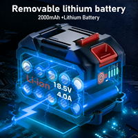 Souffleur à feuilles électrique sans fil rechargeable, batterie Li-ion 18,5 V, souffleur d'air portatif pour le nettoyage de la poussière, le séchage des voitures, le garage