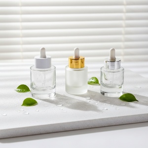 Luxury Screen Printing Cosmetic Packaging Serum Bottle High Quality Thick Bottom Glass Dropper Bottle 30ml 1oz for Facial Oil - Product Image 1