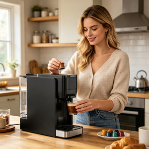 Anbo Nueva Cafetera Eléctrica Programable 4 en 1 Multicápsula con Tanque de Agua Extraíble de 0.6L Compatible con Cápsulas DG y <span class=keywords><strong>ESE</strong></span>, para Hoteles y OEM - Product Image 5