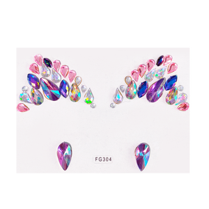 Personnalisable Écologique <span class=keywords><strong>Visage</strong></span> Gemmes Étoile Lune Tatouage Autocollant Sexy <span class=keywords><strong>Visage</strong></span> Maquillage Étanche <span class=keywords><strong>Strass</strong></span> Filles Femmes Coloré Faux - Product Image 4
