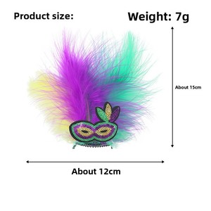 Diadema de plumas de gallo sin diseño para mascotas, ideal para carnaval transfronterizo, mascarada, decoración, actuaciones de cine <span class=keywords><strong>y</strong></span> televisión, <span class=keywords><strong>y</strong></span> disfraces. - Product Image 2