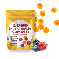 Gommes multivitaminées pour adultes de haute qualité, véganes, naturelles, à faible teneur en sucre, avec soutien immunitaire, complément alimentaire