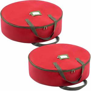 Sac de rangement pour couronne de Noël en Oxford 600D imperméable de 24 pouces rond pour couronnes de Noël artificielles - Product Image 1