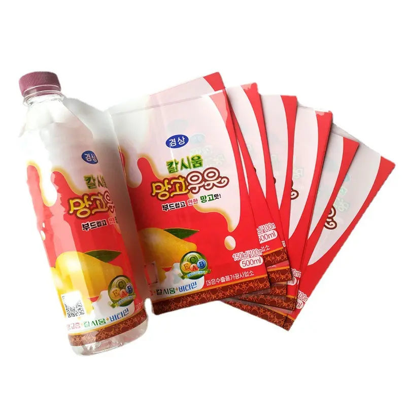 Kunden spezifische PVC-Kunststoff-Schrumpfschlauch-Etiketten folie für Getränke flaschen