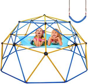 Dôme d'escalade CTSC de 3,6 m avec extensions, toboggan, barres de grimpe et balançoire, également une <span class=keywords><strong>cabane</strong></span> pour que les enfants puissent s'amuser à l'extérieur et dans les jardins. - Product Image 6