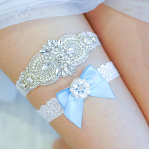 SLBRIDAL Sexy dentelle fleur cristal strass perles mariée <span class=keywords><strong>jarretière</strong></span> ceinture <span class=keywords><strong>mariage</strong></span> cuisse jambe <span class=keywords><strong>jarretière</strong></span> anneau pour femmes/femme/mariée - Product Image 6