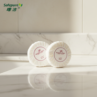 Mini savon jetable rond pour le lavage du visage des hôtels avec logo personnalisé Savon portable pour toilettes Savon de bain Savon de voyage hydratant