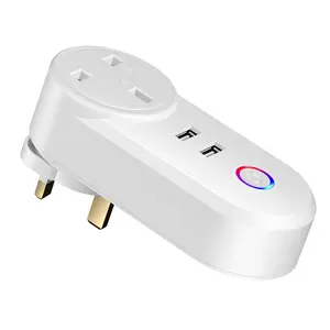 Fabrik Förderung Google Home UK Wifi Aktiviert Smart Alexa Buchse Smart Stecker 3 pin schalter Power Elektrische Zigbee Tuya APP schalter
