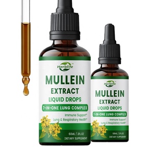 Private Label OEM Mullein <b>Drops</b> for Lungs Liquid Mullein Leaf Extract Supplement Respiratory & Immune Support - Product Image 1