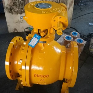 Válvula de bola neumática Q647H DN500 de hierro fundido para agua, operación a temperatura normal - Product Image 3