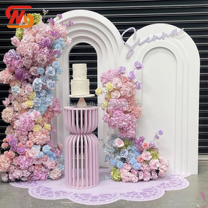 SMOOTH Top Quality PVC White Arch <b>Backdrop</b> Wedding Reception <b>Backdrop</b> for Party Banquet - Product Image 1