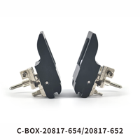 ZSTC C-BOX. . Poignée d'insertion/extraction type IET, levier noir, bouton gris, bas, 100 pièces 20817-653