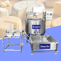 Pasteurisateur de lait et de fromage à petite échelle, machine de fabrication de fromage, cuve à fromage ronde de 500 litres pour la production de mozzarella, de lait et de tofu